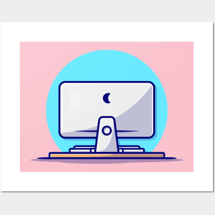 Computer Desktop Cartoon Vector Icon Illustration (3) Posters and Art